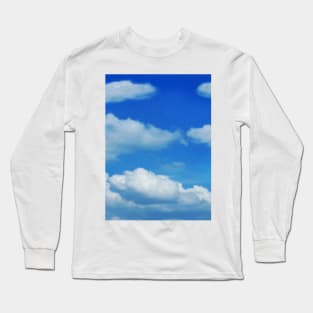 Cumulus Clouds in Blue Sky Long Sleeve T-Shirt